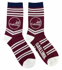 Sock Nation Galway Socks Maroon White Size 6 to 12Uk